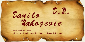 Danilo Makojević vizit kartica